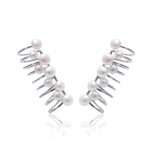 Brinco perola ear hook 9 perolas