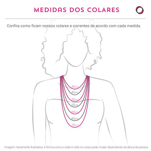 Correntaria pintada vermelho coral (promoção 50%) 45cm