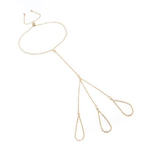 Pulseira zirconia branca folheado liso trevila