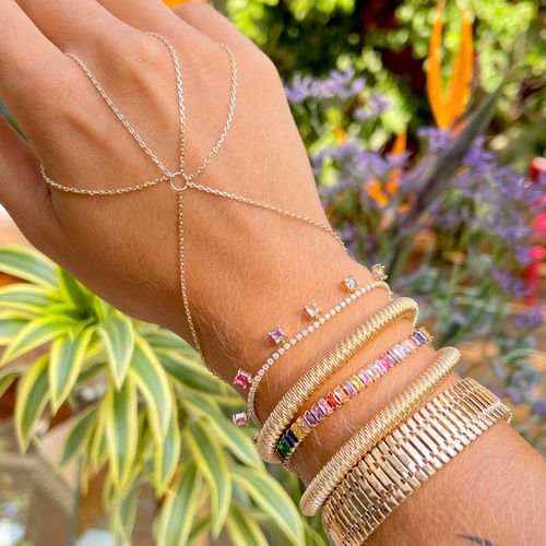 Pulseira folheado liso trevila 20cm (promoção 50%)