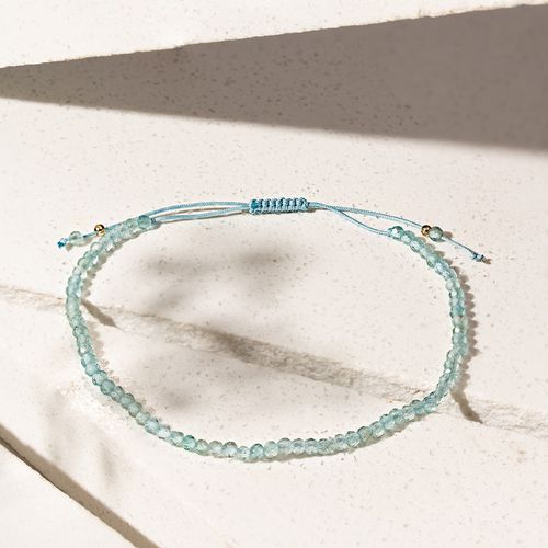 Pulseira Shambala com Apatita - Banho de Ouro 18k