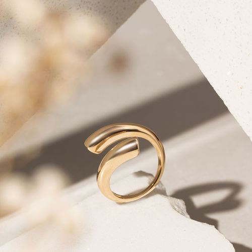 Anel Liso Encontro - Banho de Ouro 18k