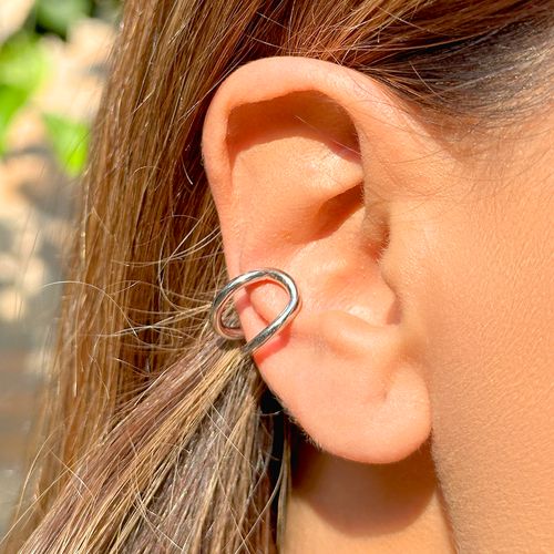 Piercing Liso Curvas - Banho de Ródio Branco