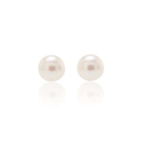 Brinco Top 11mm com Pérola de Água Doce - Prata 925